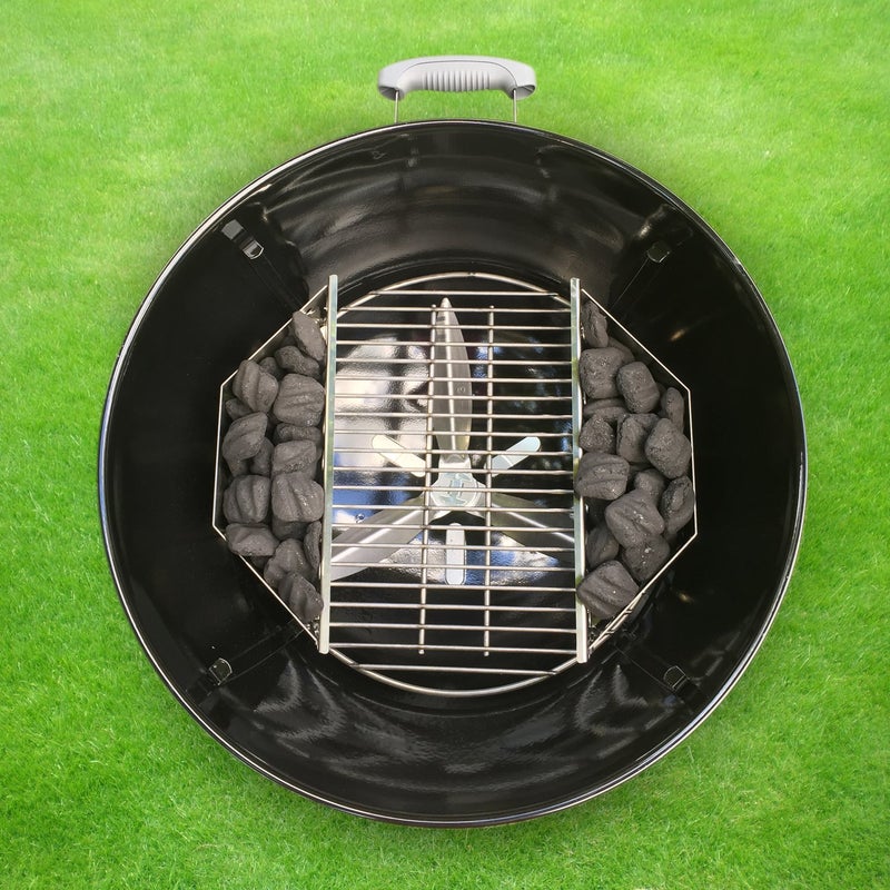 GRILLVANA Stainless Steel Charcoal Basket- BBQ Grilling Accessories for Grills and 22â€ Kettles- Heavy Duty Char-Basket for Briquette, Wood Chips- Charcoal Grill Accessories (Set of 2) - Image 4